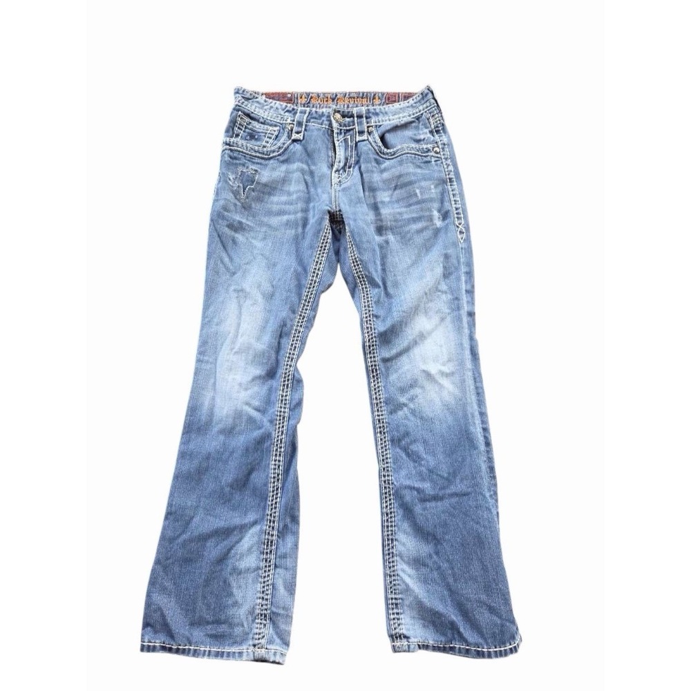 Rock Revival Logan Boot Jeans Mens 32 Medium Wash Jeans